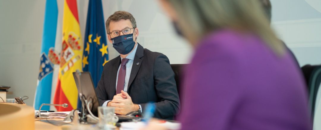 El presidente de la Xunta, Alberto Núñez Feijóo, preside el último Consello del 2020
El presidente de la Xunta, Alberto Núñez Feijóo, preside el último Consello del 2020