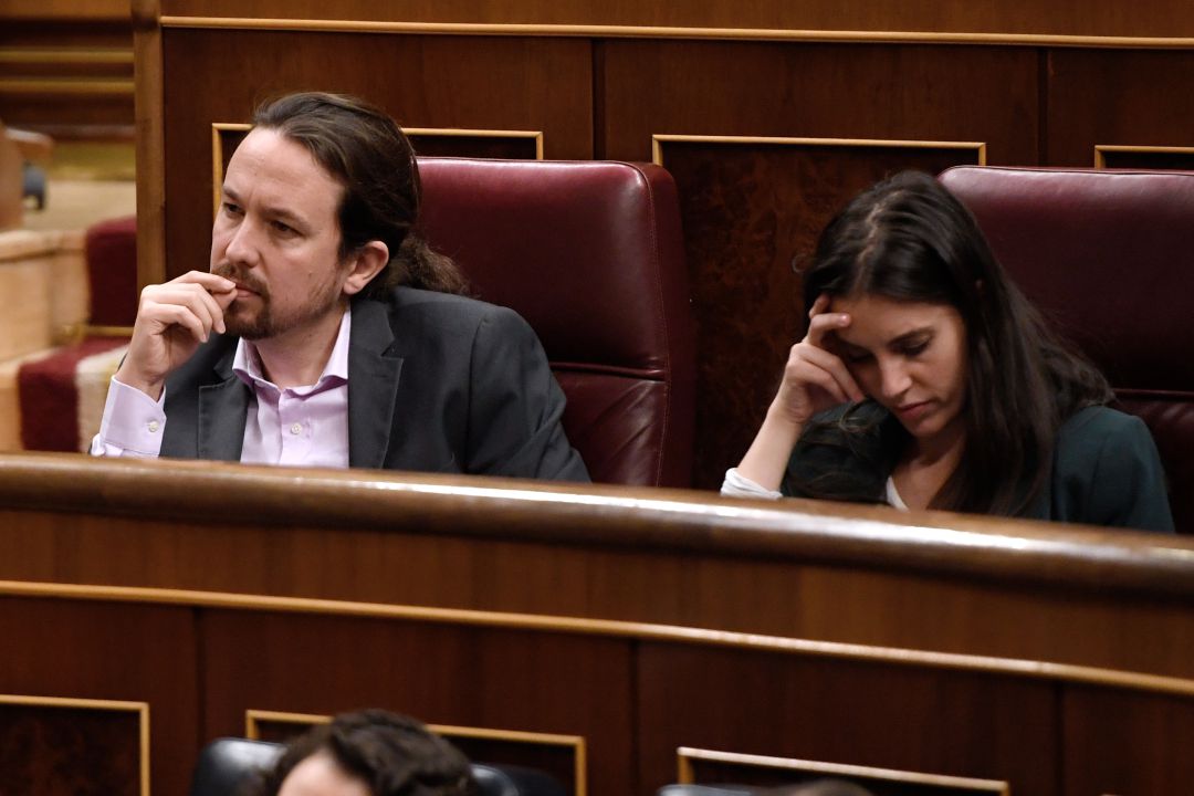 Pablo Iglesias e Irene Montero, en el Congreso de los Diputados Pablo Iglesias e Irene Montero, en el Congreso de los Diputados