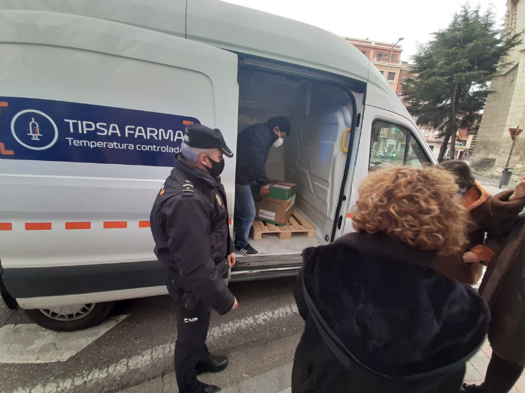 Llegada de las vacunas a Palencia Llegada de las vacunas a Palencia