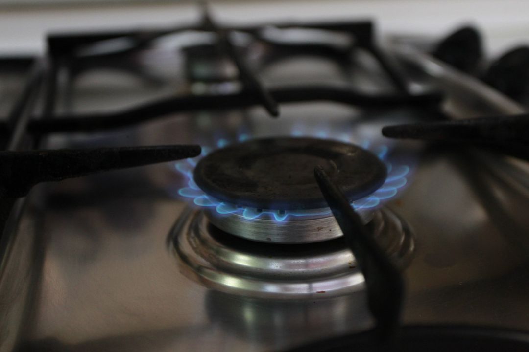 Gas en una cocina. Gas en una cocina.