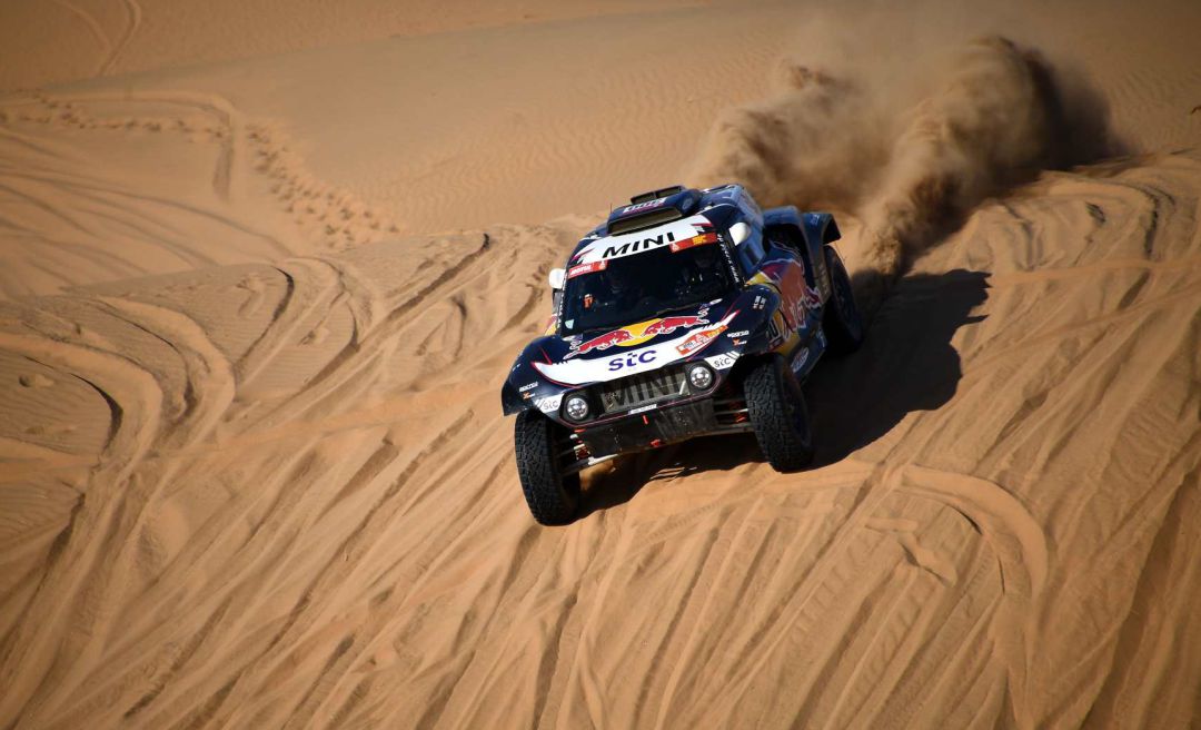 Carlos Sainz, durante la segunda etapa del Rally Dakar. Carlos Sainz, durante la segunda etapa del Rally Dakar.