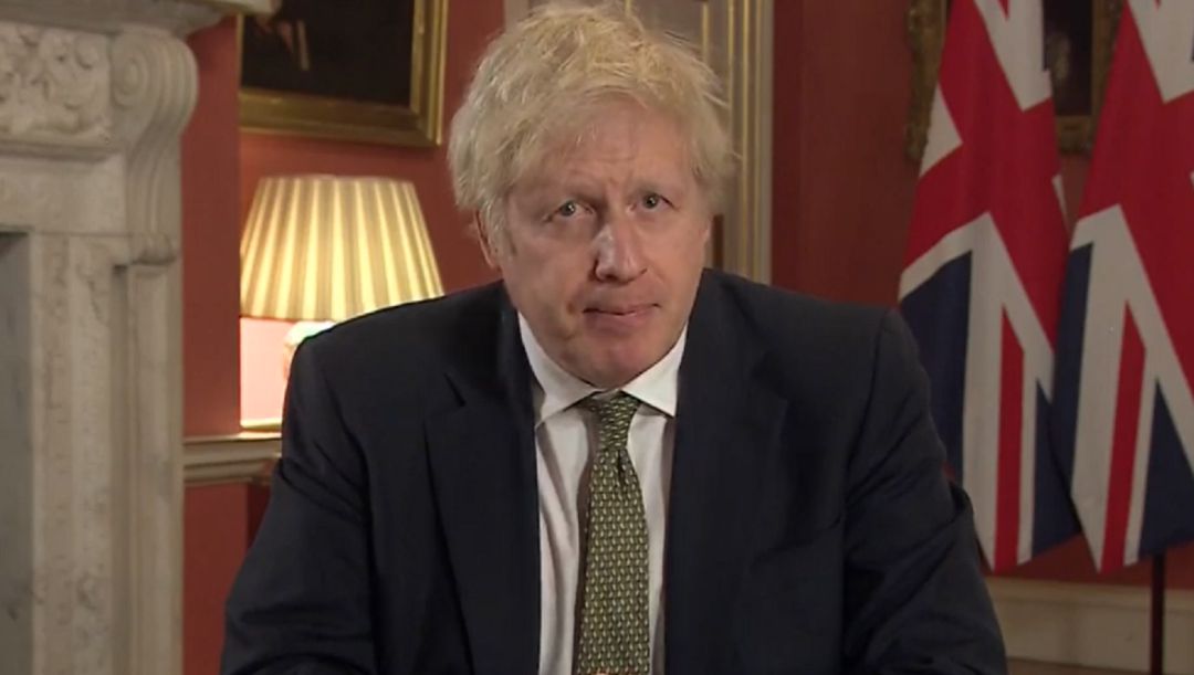 El primer ministro británico, Boris Johnson, durante el discurso a la nación El primer ministro británico, Boris Johnson, durante el discurso a la nación