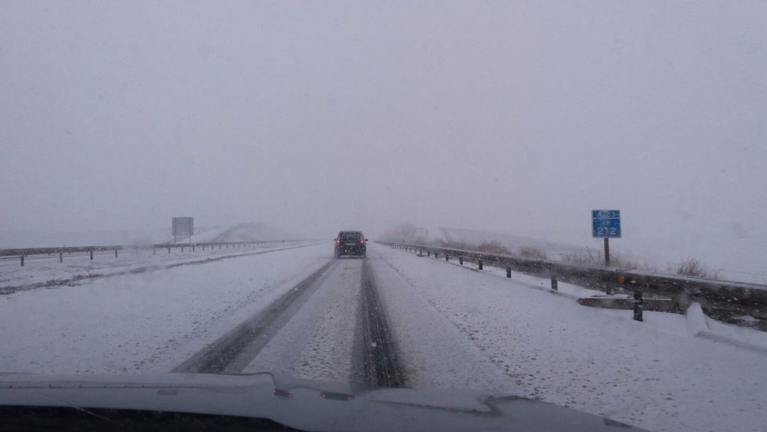 Nieve en autovía Nieve en autovía