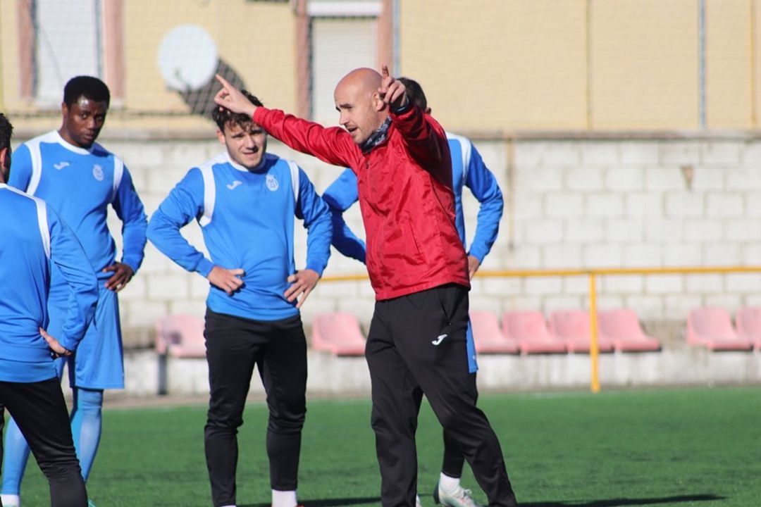 Fran García, durante un entrenamiento Fran García, durante un entrenamiento