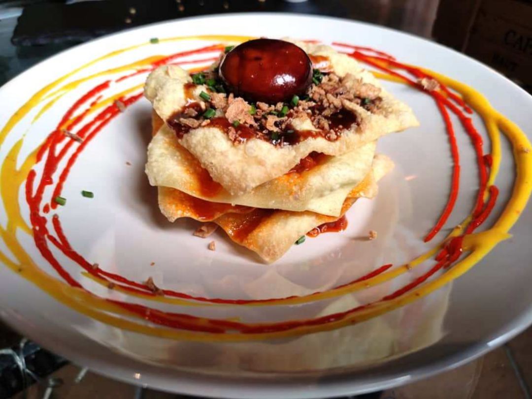 Lasaña de wantoón con atún picante Lasaña de wantoón con atún picante