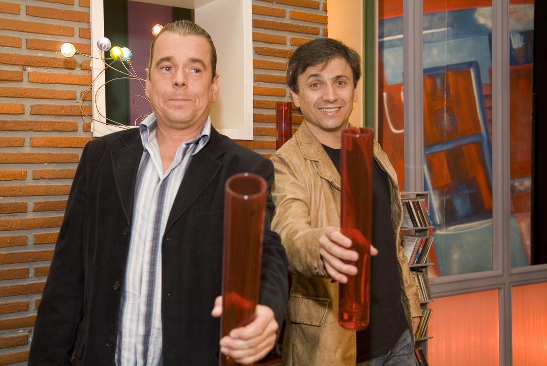 Juan Muñoz y José Mota cuando formaban el dúo Cruz y Raya Juan Muñoz y José Mota cuando formaban el dúo Cruz y Raya
