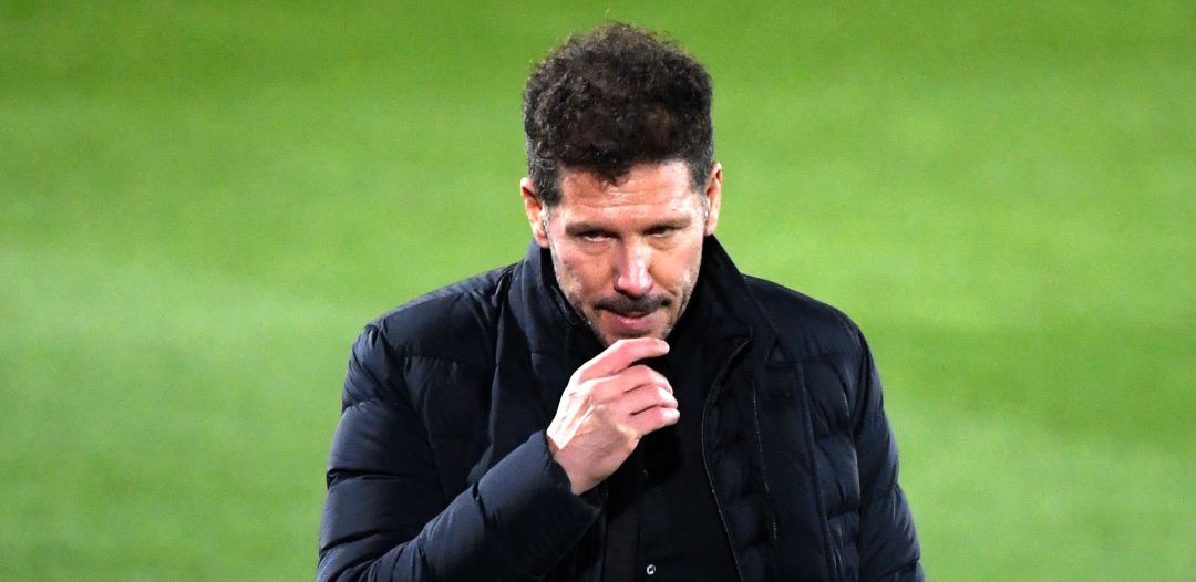 Simeone, durante un partido del Atlético de esta temporada Simeone, durante un partido del Atlético de esta temporada