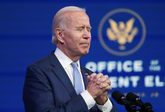 El presidente electo Joe Biden, durante su comparecencia. El presidente electo Joe Biden, durante su comparecencia.