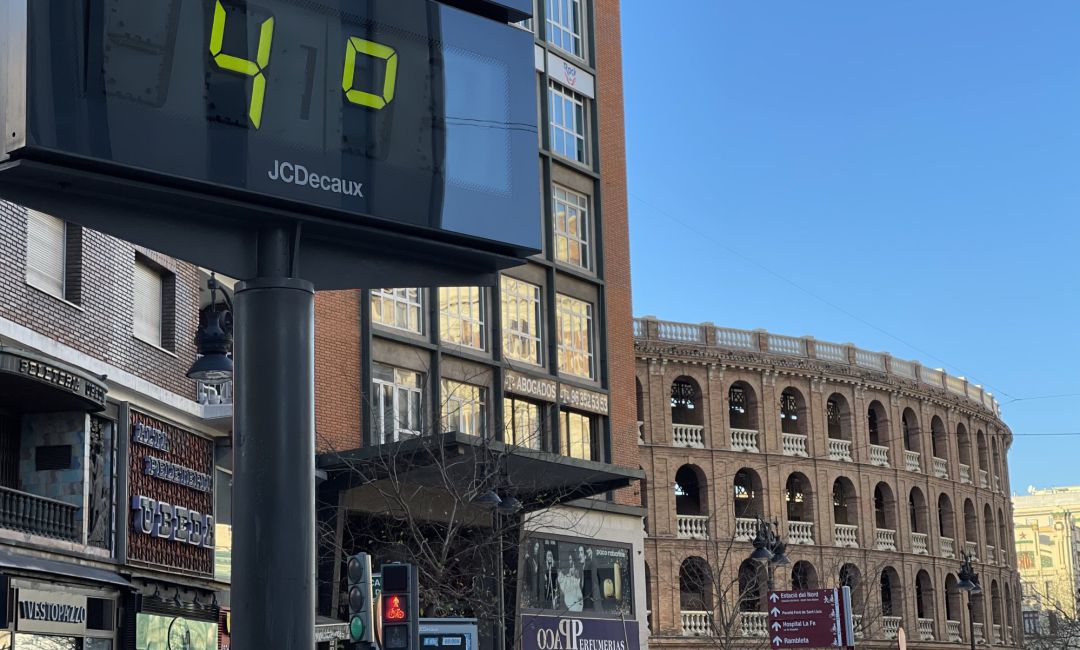 Termómetro en la ciudad de València este miércoles 6 de enero
Termómetro en la ciudad de València este miércoles 6 de enero