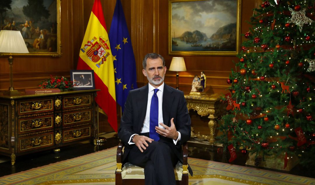 El rey Felipe VI da su discurso de Nochebuena. El rey Felipe VI da su discurso de Nochebuena.