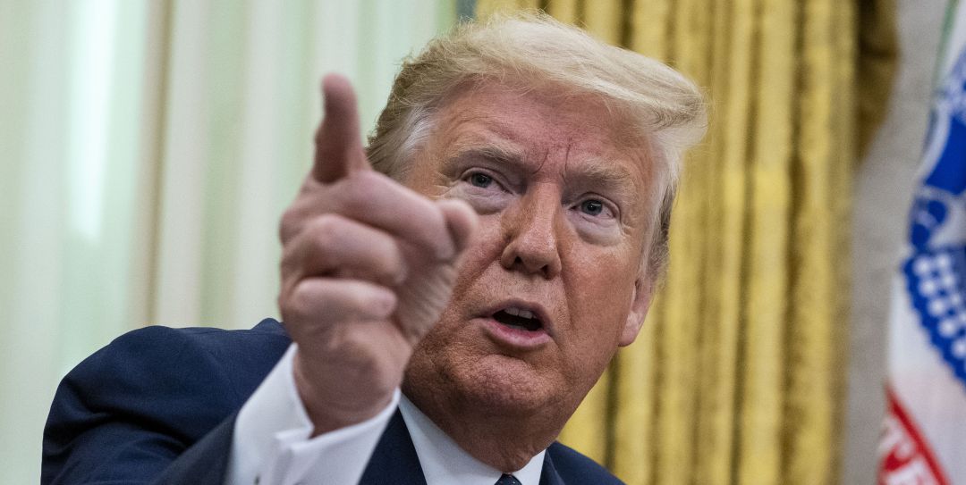 Donald Trump, durante una comparecencia de prensa Donald Trump, durante una comparecencia de prensa