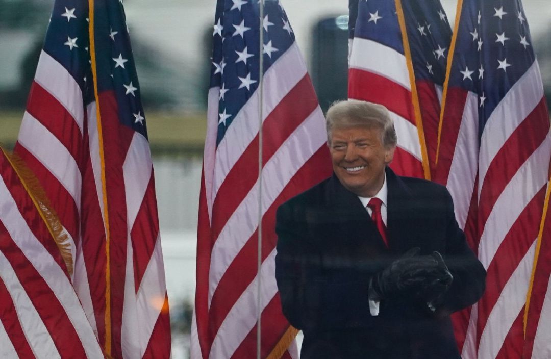 Donald Trump durante las protestas por el resultado electoral, este miércoles Donald Trump durante las protestas por el resultado electoral, este miércoles