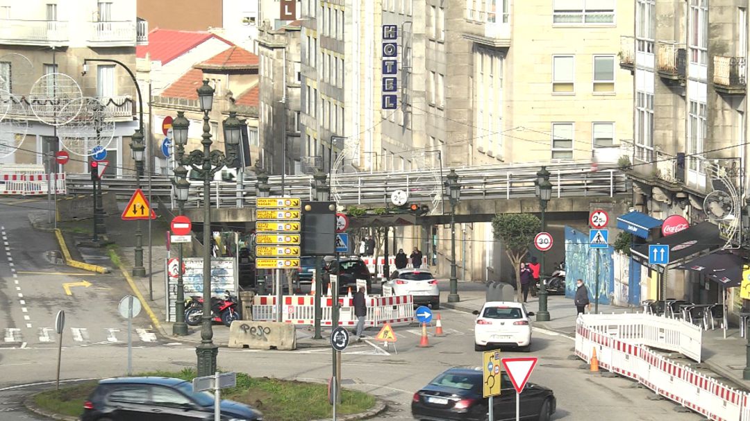 El acceso a la AP9 en la calle Lepanto es el último vestigio del scalextric vigués El acceso a la AP9 en la calle Lepanto es el último vestigio del scalextric vigués