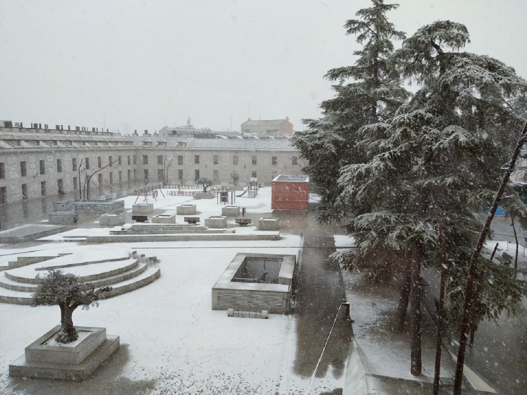 La nieve ha cubierto San Fernando de Henares este jueves. La nieve ha cubierto San Fernando de Henares este jueves.