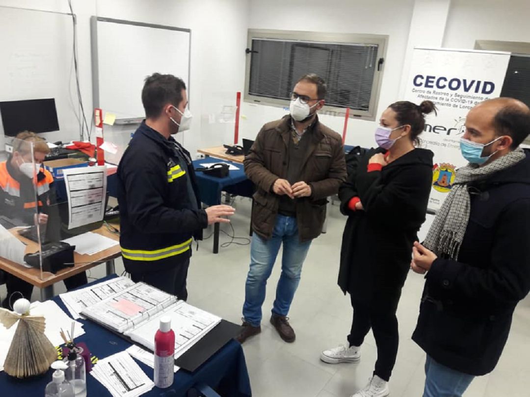El alcalde de Lorca visita el CECOVID El alcalde de Lorca visita el CECOVID