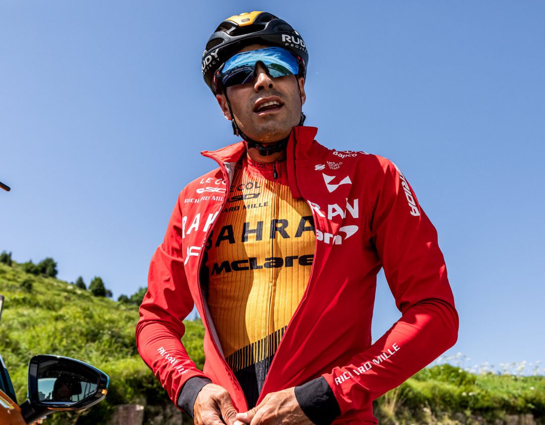 Mikel Landa con la equipación del pasado año. Mikel Landa con la equipación del pasado año.
