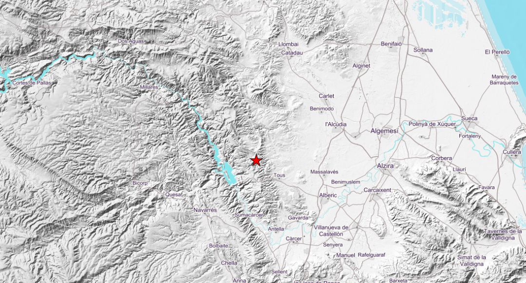 Zona geográfica donde se ha producido el terremoto este sábado. Zona geográfica donde se ha producido el terremoto este sábado.