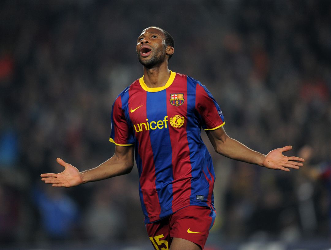Seydou Keita celebra un gol frente al Betis en el Camp Nou Seydou Keita celebra un gol frente al Betis en el Camp Nou