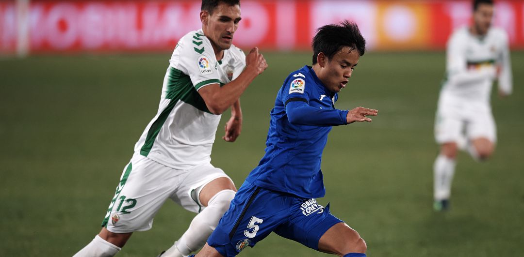 Take Kubo, durante el partido ante el Elche Take Kubo, durante el partido ante el Elche