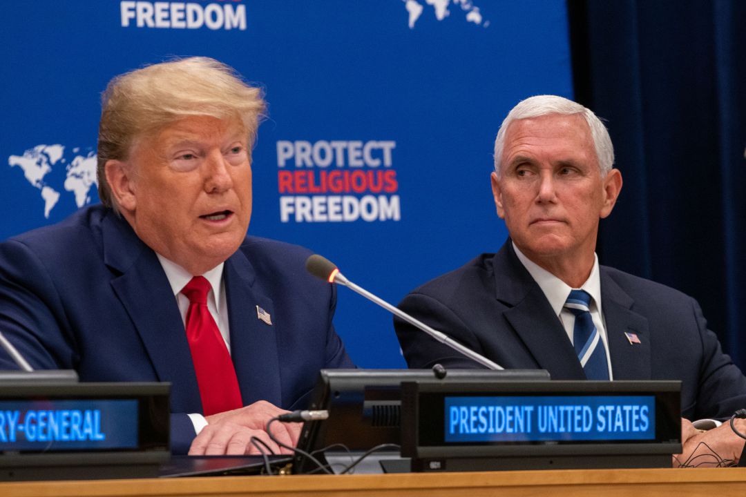 El presidente de EEUU, Donald Trump, y el vicepresidente, Mike Pence El presidente de EEUU, Donald Trump, y el vicepresidente, Mike Pence