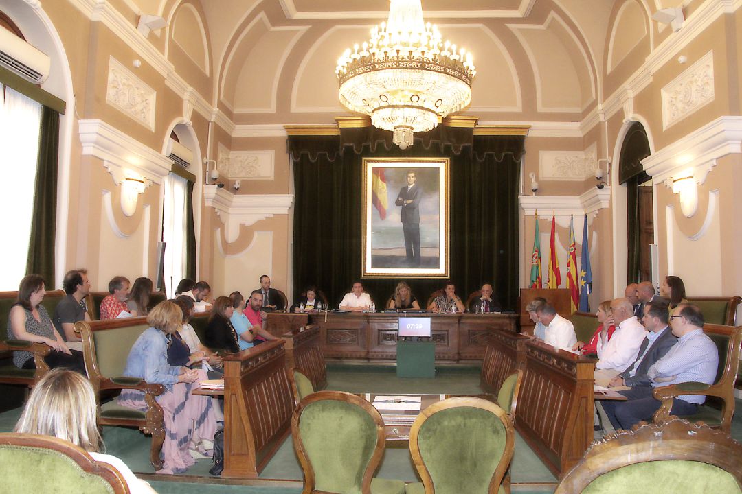 Imagen de archivo de un pleno del Ayuntamiento de Castelló. Imagen de archivo de un pleno del Ayuntamiento de Castelló.