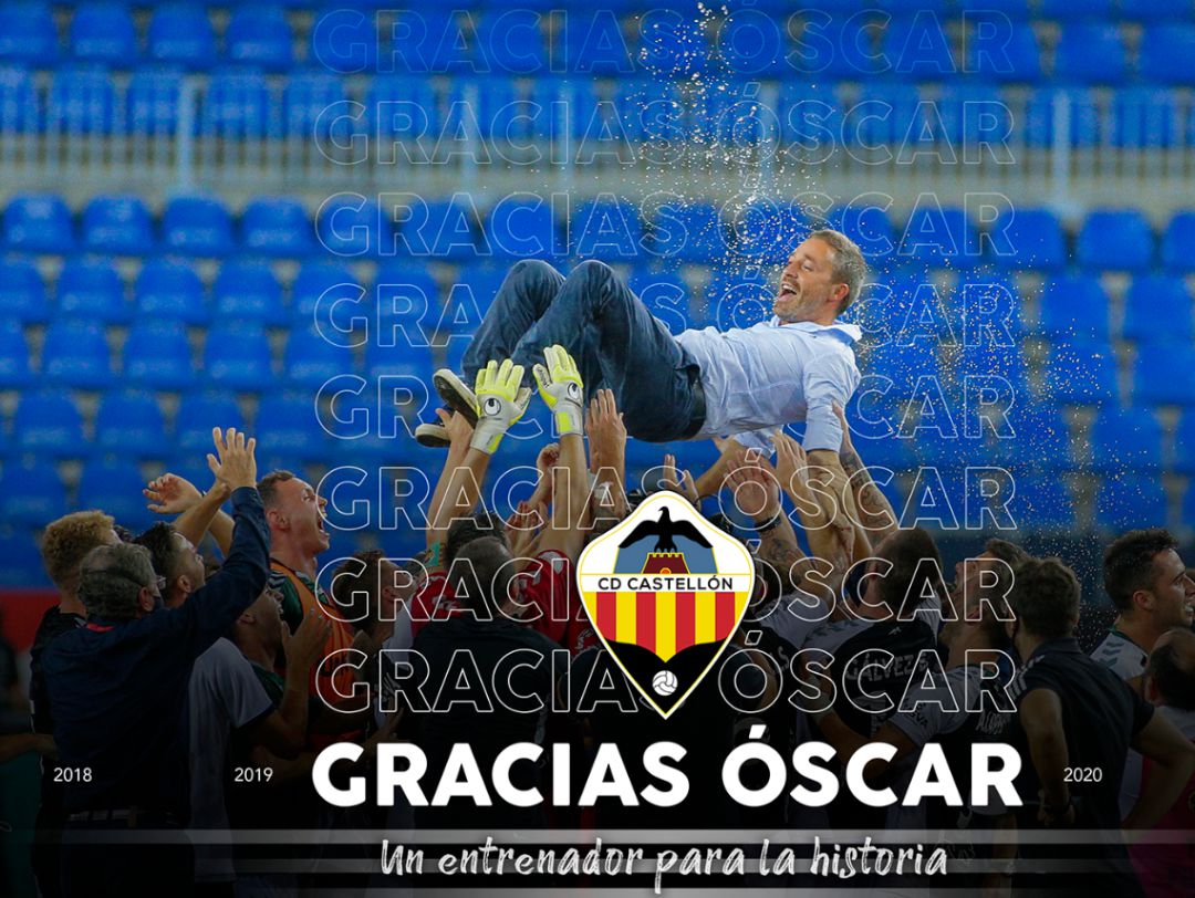 El CD Castellón quiere agradecer a su entrenador su paso por el club. El CD Castellón quiere agradecer a su entrenador su paso por el club.