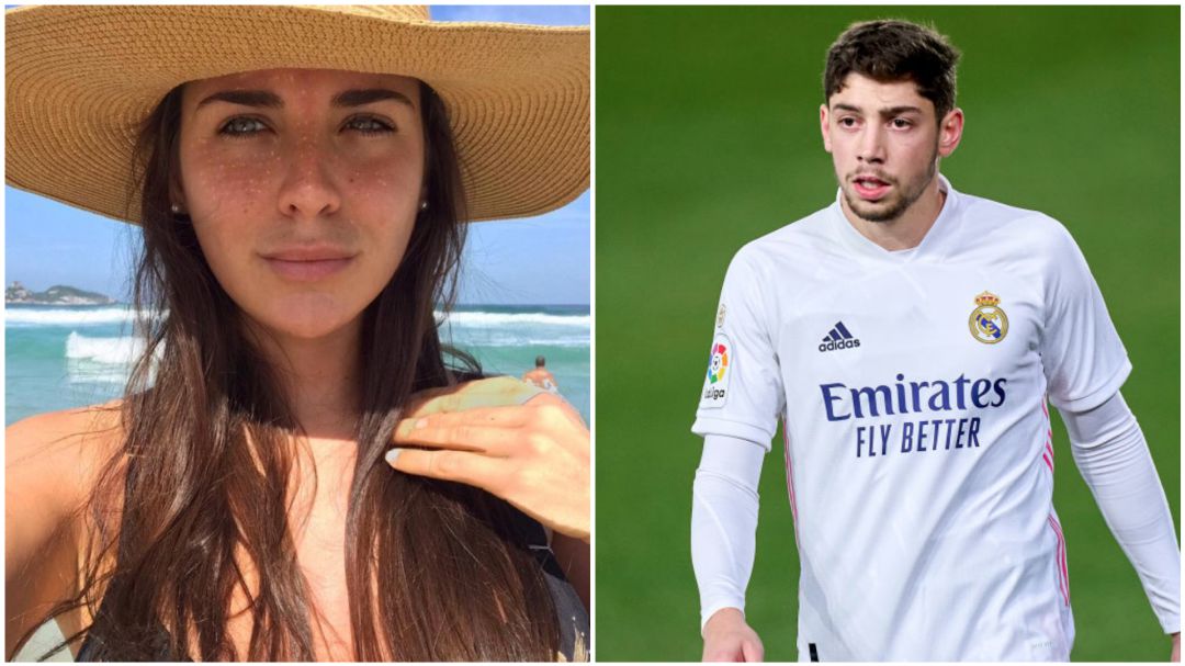 Mina Bonino, pareja del jugador uruguayo; y Fede Valverde, en un partido con el Real Madrid Mina Bonino, pareja del jugador uruguayo; y Fede Valverde, en un partido con el Real Madrid