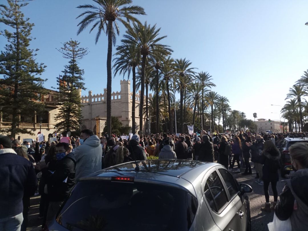 Protestas masiva en Palma Protestas masiva en Palma