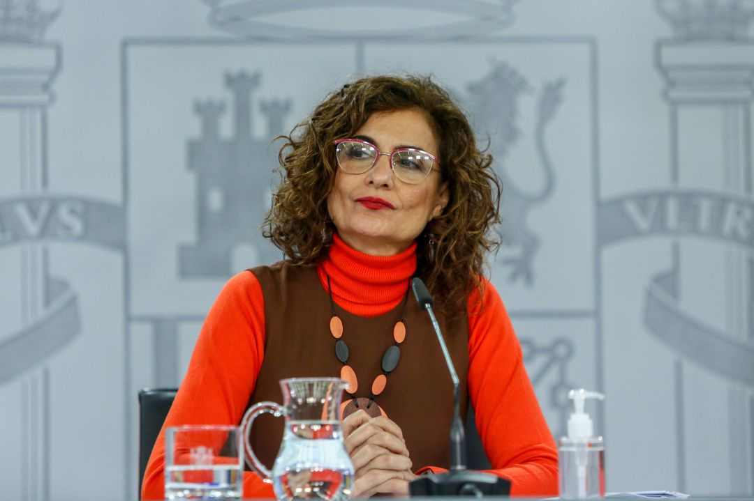 La ministra de Hacienda, María Jesús Montero durante una rueda de prensa convocada ante los medios posterior al Consejo de Ministros, en La Moncloa, Madrid.
La ministra de Hacienda, María Jesús Montero durante una rueda de prensa convocada ante los medios posterior al Consejo de Ministros, en La Moncloa, Madrid.