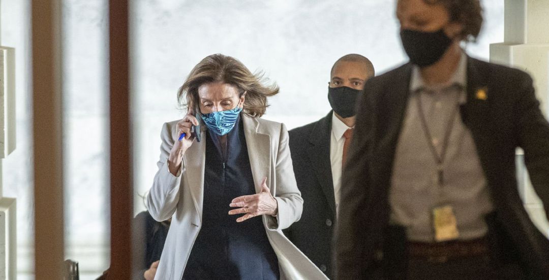 Nancy Pelosi, a su llegada al Capitolio Nancy Pelosi, a su llegada al Capitolio