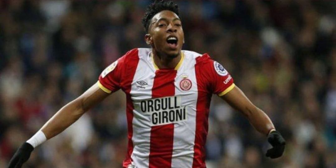 Johan Mojica en un partido con el Girona Johan Mojica en un partido con el Girona