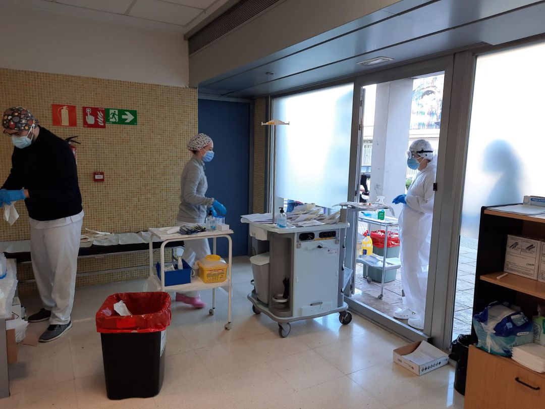 Pruebas PCR en el Centro de Salud de Corea Pruebas PCR en el Centro de Salud de Corea