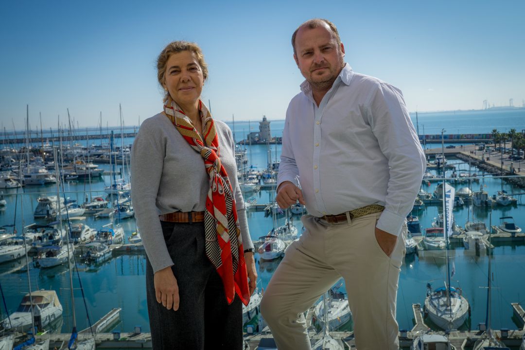 Valle de la Riva y Eduardo Lacave en Puerto Sherry Valle de la Riva y Eduardo Lacave en Puerto Sherry