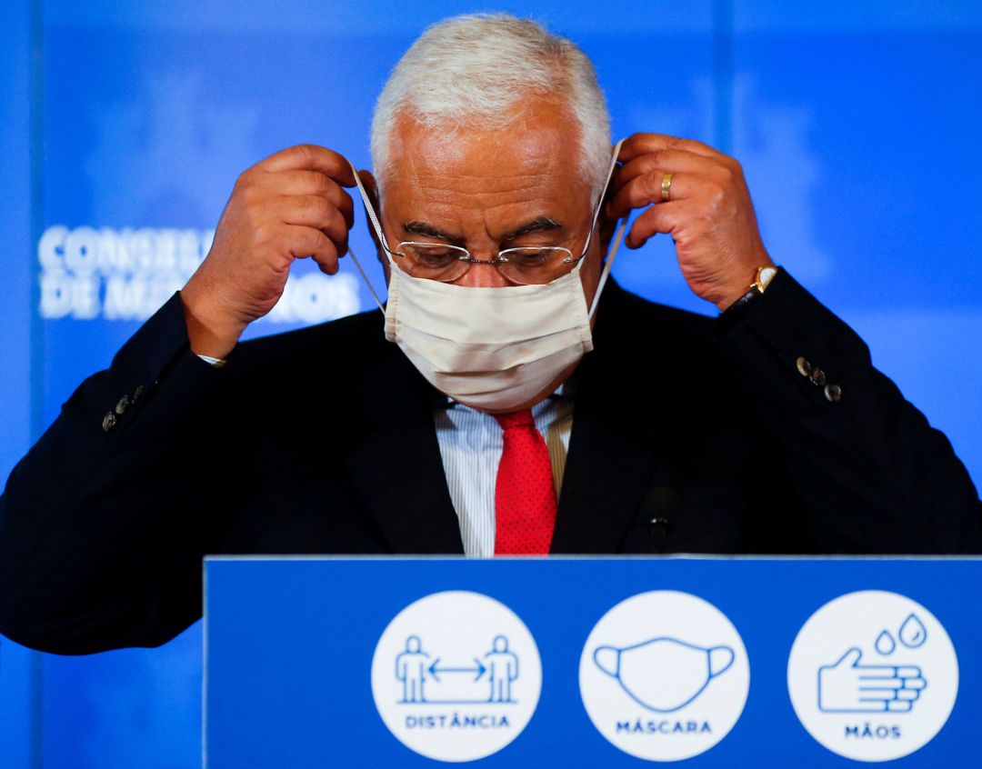 Antonio Costa anunciando el nuevo confinamiento Antonio Costa anunciando el nuevo confinamiento