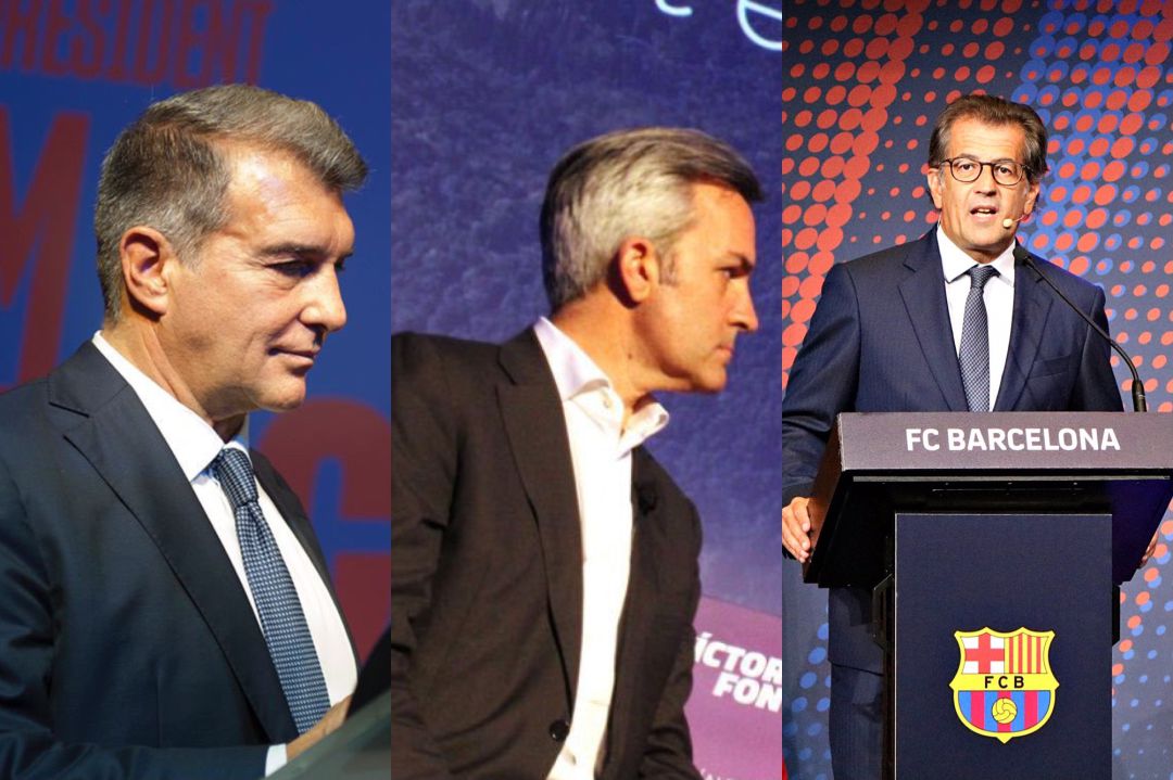 Joan Laporta, Víctor Font, Toni Freixa. Joan Laporta, Víctor Font, Toni Freixa.