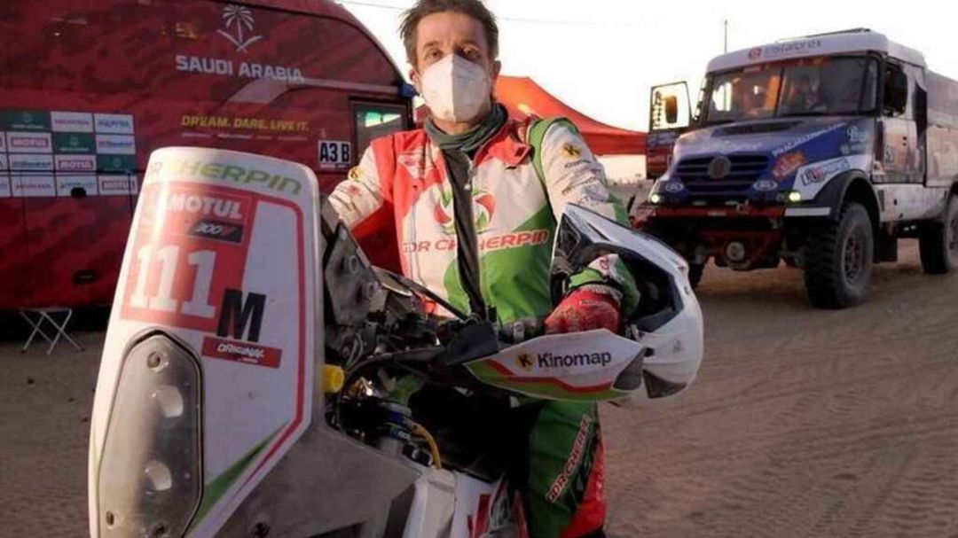 Pierre Cherpin, en un momento del Rally Dakar Pierre Cherpin, en un momento del Rally Dakar