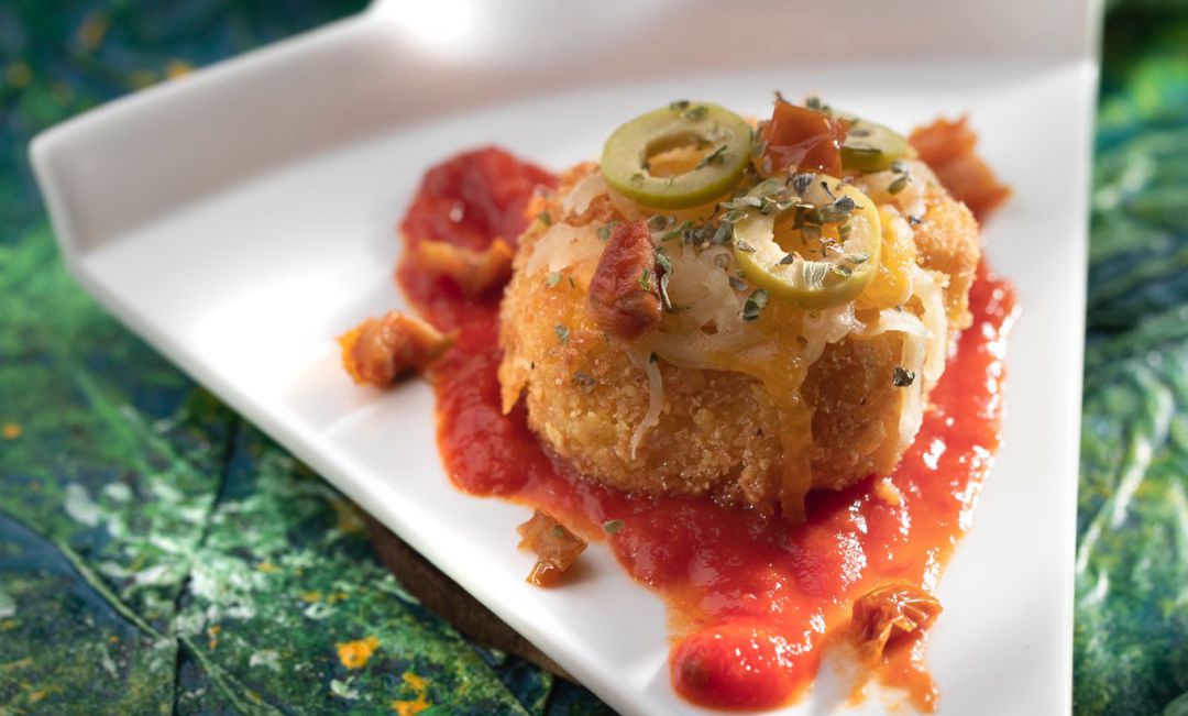 Croqueta de pizza. Croqueta de pizza.
