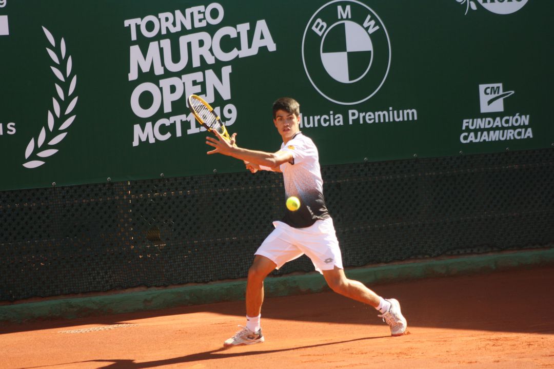 Carlos Alcaraz en el primer ATP Murcia Open en 2019 Carlos Alcaraz en el primer ATP Murcia Open en 2019