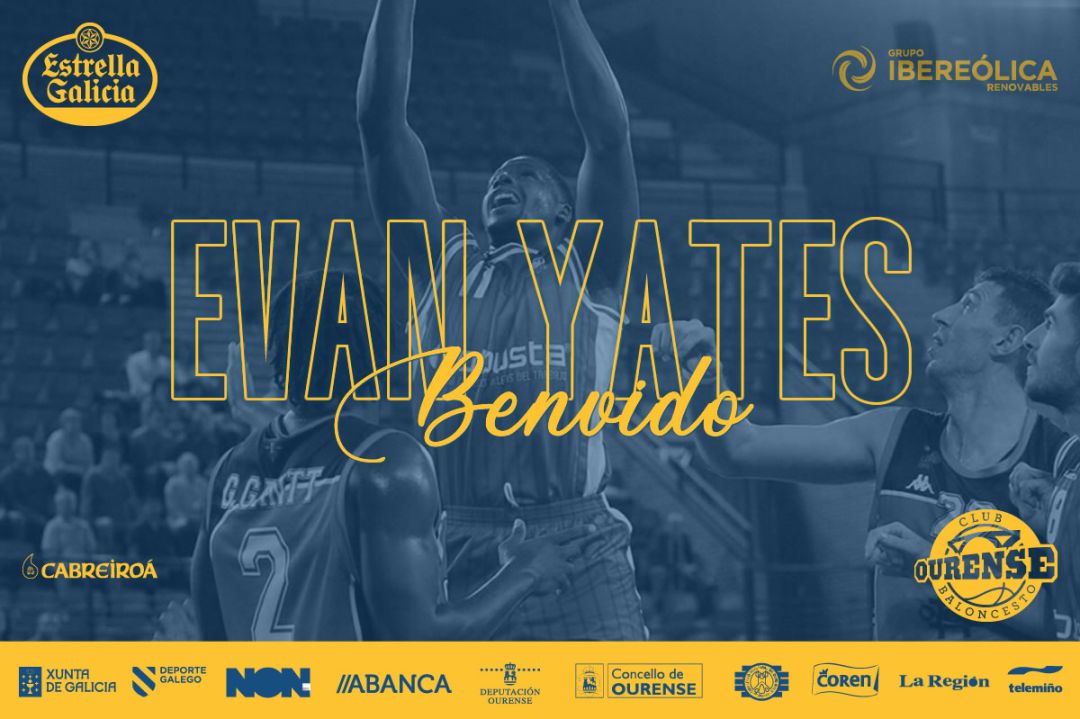 Segundo fichaje del Club Ourense Baloncesto, Evan Yates, calidad y experiencia para la pintura del equipo ourensano Segundo fichaje del Club Ourense Baloncesto, Evan Yates, calidad y experiencia para la pintura del equipo ourensano