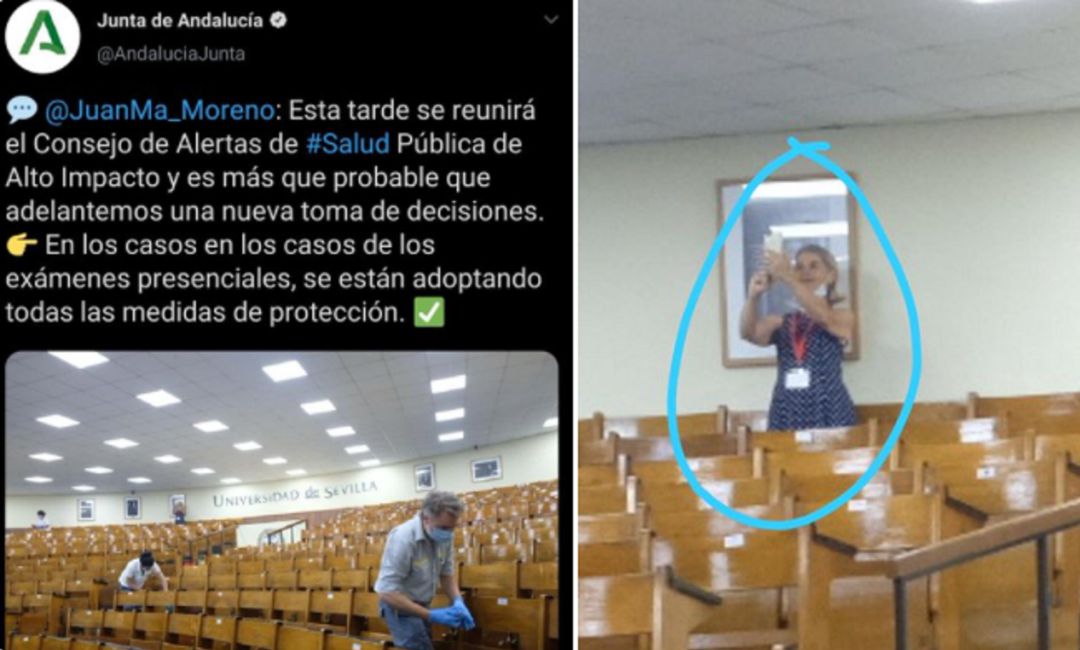 La imagen que indigna a los estudiantes. La imagen que indigna a los estudiantes.