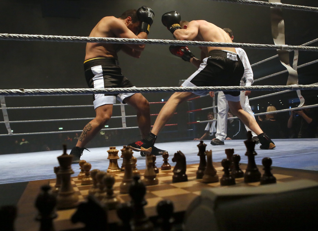 Jonathan Rodríguez y Sven Rooch en el Mundial de Chess Boxing Jonathan Rodríguez y Sven Rooch en el Mundial de Chess Boxing