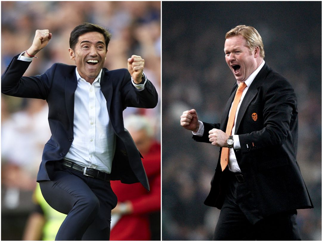 Marcelino García Toral y Ronald Koeman celebran su título de Copa del Rey Marcelino García Toral y Ronald Koeman celebran su título de Copa del Rey