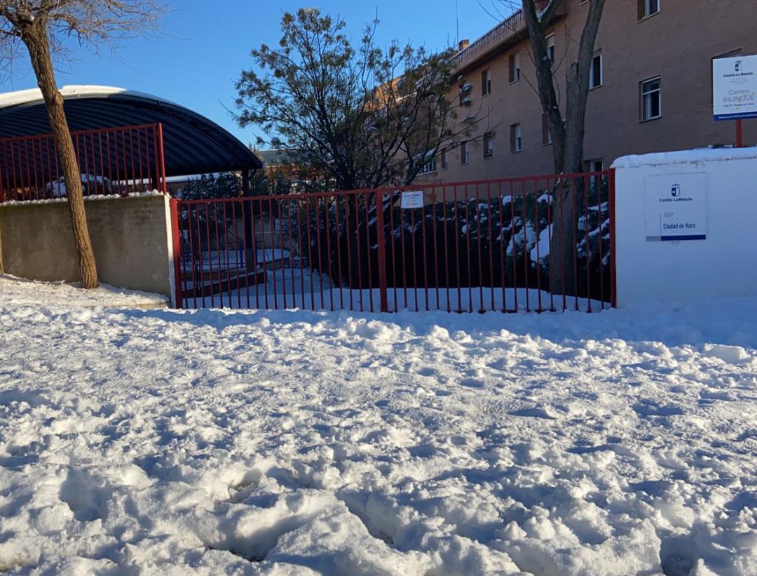 Así estaba esta semana el acceso al Colegio Público Ciudad de Nara, en Toledo Así estaba esta semana el acceso al Colegio Público Ciudad de Nara, en Toledo