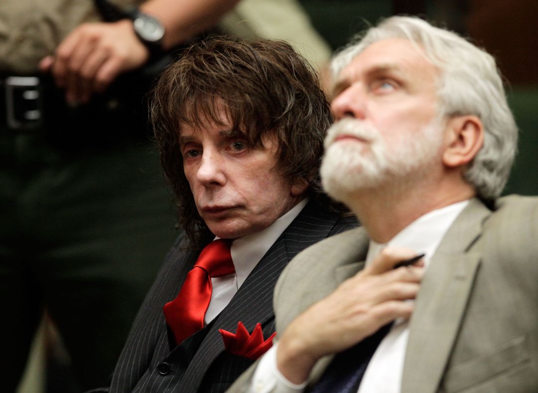 Imagen de archivo de Phil Spector durante el juicio en 2009 Imagen de archivo de Phil Spector durante el juicio en 2009