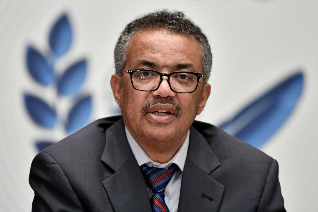 El director de la OMS, Tedros Adhanom Ghebreyesus, este lunes en Génova El director de la OMS, Tedros Adhanom Ghebreyesus, este lunes en Génova