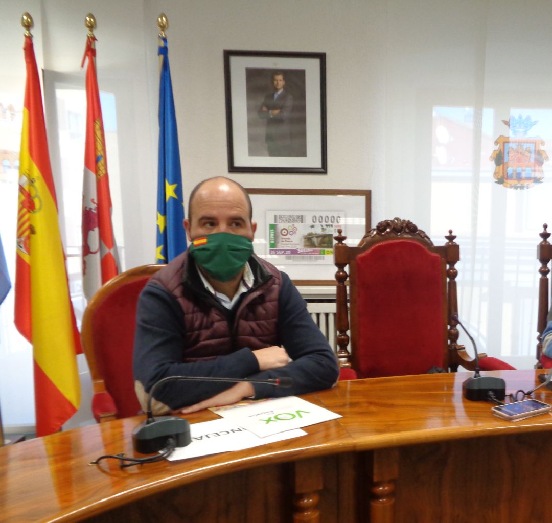 Vicente Holgueras, portavoz del grupo municipal de Vox en el Ayuntamiento de Aranda Vicente Holgueras, portavoz del grupo municipal de Vox en el Ayuntamiento de Aranda