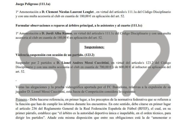 La resolución de la Juez de Competición. La resolución de la Juez de Competición.