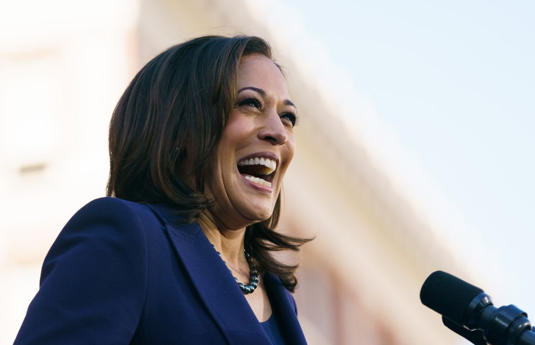 Kamala Harris durante el anuncio de su campaña presidencial el 27 de enero de 2019 en su Oakland (California) natal Kamala Harris durante el anuncio de su campaña presidencial el 27 de enero de 2019 en su Oakland (California) natal