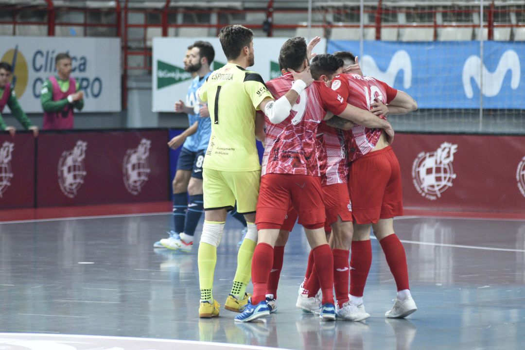 ElPozo Murcia Costa Cálida celebra la victoria ante Movistar Inter ElPozo Murcia Costa Cálida celebra la victoria ante Movistar Inter
