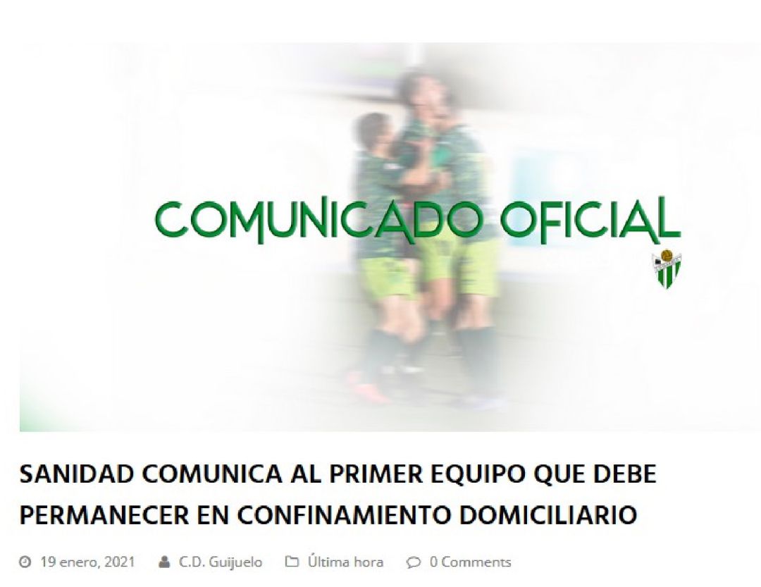 Comunicado oficial Comunicado oficial